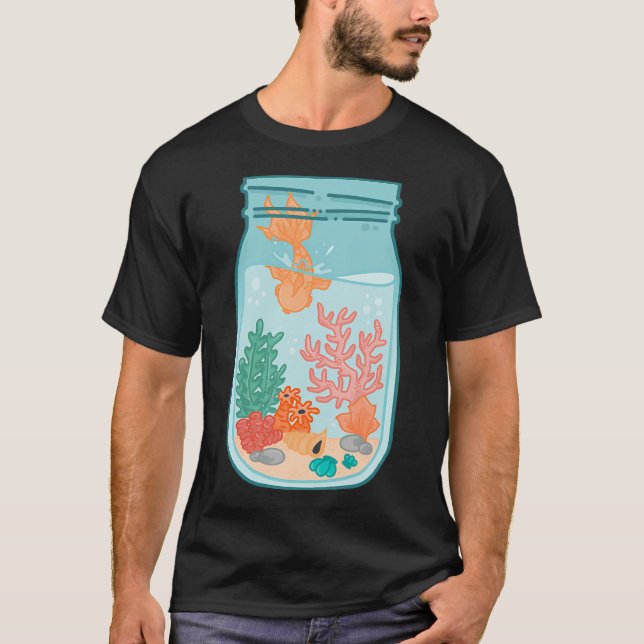 Camiseta pez en frasco (Anverso)