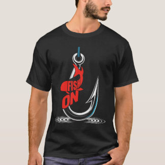 Camiseta Pez En Pescador De Lubina Pesca Anzuelo Chiste Div