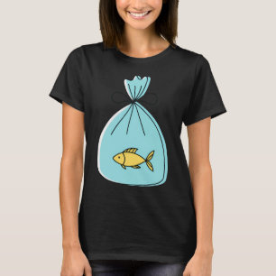 Camiseta Pez en una bolsa de plástico atada