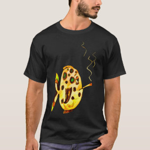 Camiseta Pez escalofriante con cigarrillo - en estilo cómic