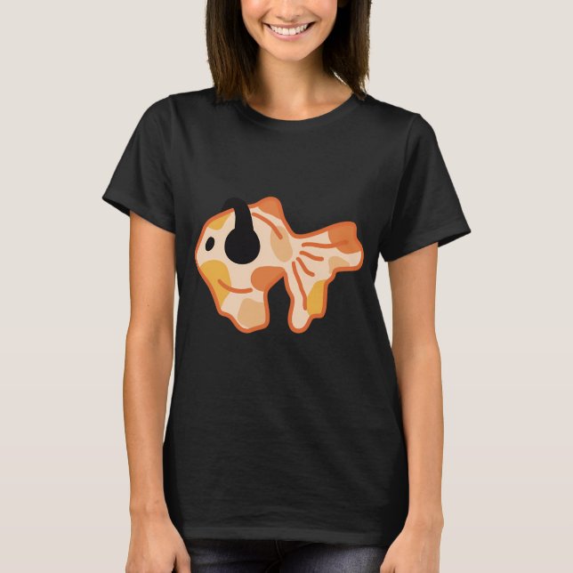 Camiseta Pez escuchando música (Anverso)