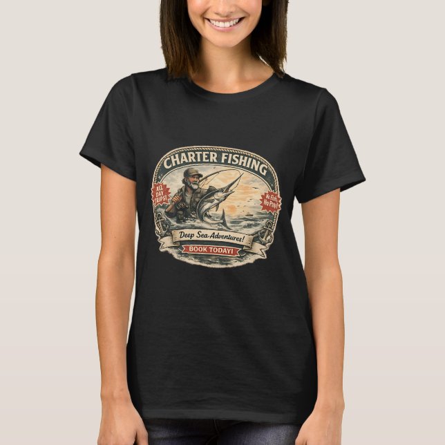 Camiseta Pez Espada de Pesca Chárter (Anverso)