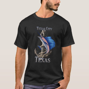 Camiseta Pez espada de Texas City Texas Marlin Pesca Oceáni