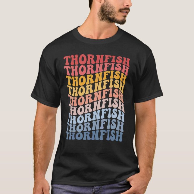 Camiseta Pez Espino Groovy Retro Fish (Anverso)