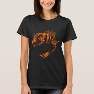 Camiseta Pez esqueleto en llamas