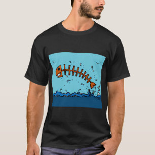 Camiseta Pez esqueleto volador