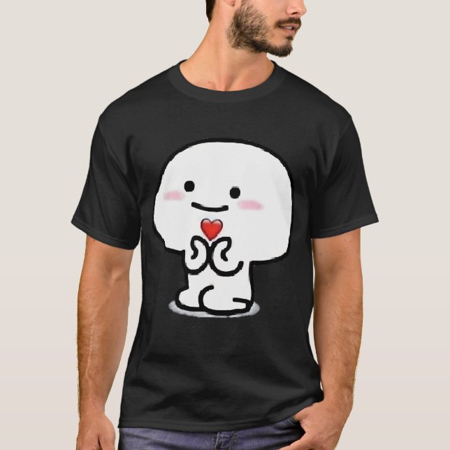 Camiseta Pez Feliz Nadando Fondo Negro (Anverso)
