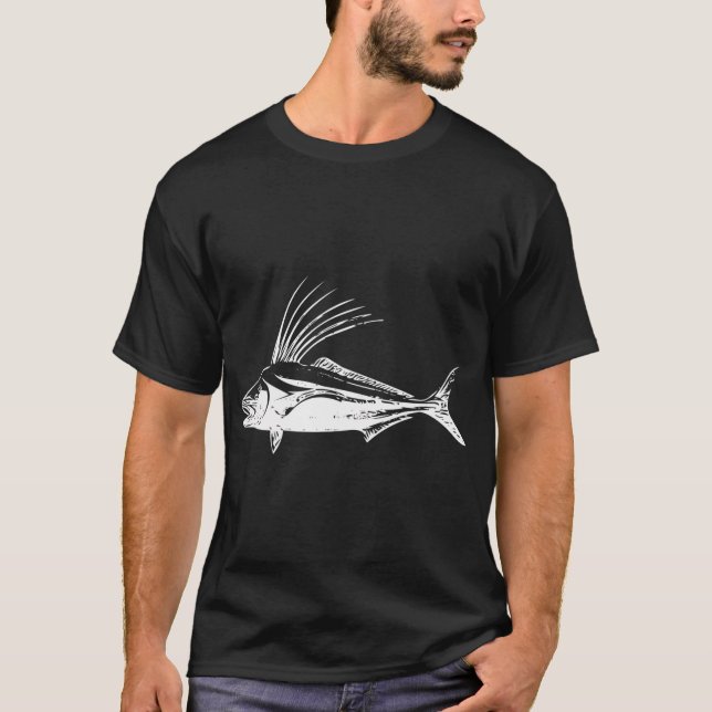 Camiseta Pez Gallo Diseño Blanco (Anverso)