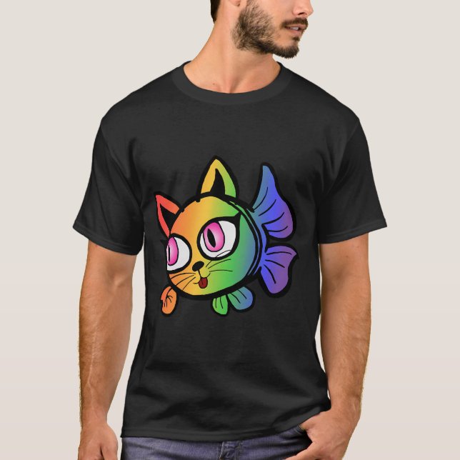 Camiseta Pez gato arcoíris (Anverso)