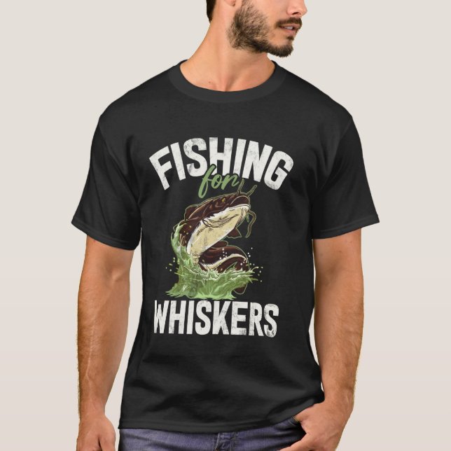 Camiseta Pez gato de bigotes de pesca (Anverso)