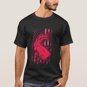 Camiseta Pez gato de cabeza plana reina de la pesca de bagr
