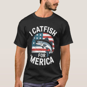 Camiseta Pez gato para 'Merica Engaño Patriótico Pescador d