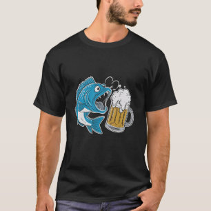 Camiseta Pez Gato Pesca Pez Gato & Cerveza Por Eso Estoy Aq
