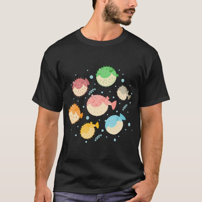 Camiseta Pez Globo Colorido (Anverso)