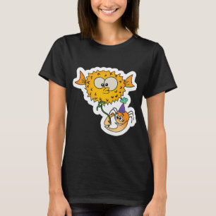 Camiseta Pez Globo de Fiesta y Cangrejo Feliz de Cumpleaños