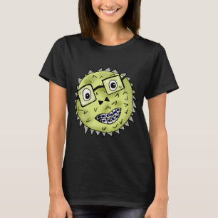 Camiseta Pez globo lindo con gafas