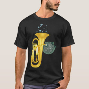 Camiseta Pez Globo Tocando Tuba