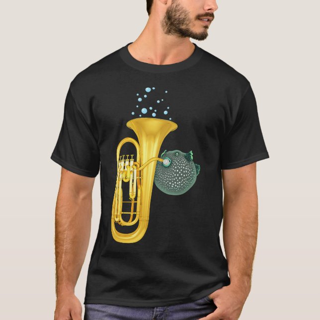 Camiseta Pez Globo Tocando Tuba (Anverso)