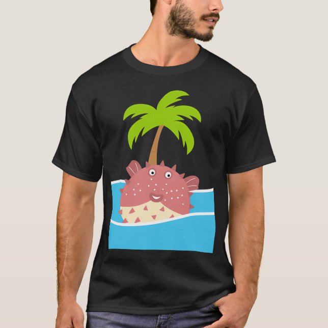 Camiseta Pez Globo y Cocotero (Anverso)
