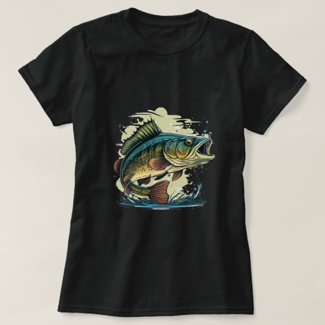 Camiseta pez gordo-vectorial-personalizado-camiseta-gran-pe (Diseño del anverso)