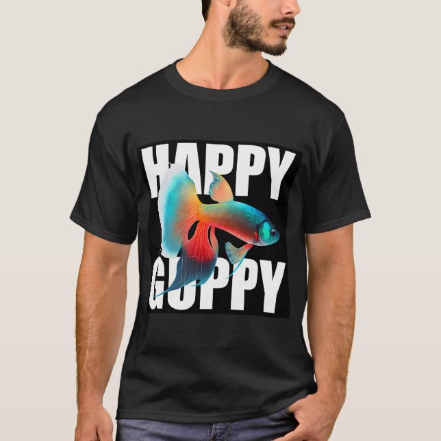 Camiseta Pez Guppy de Agua Dulce (Anverso)