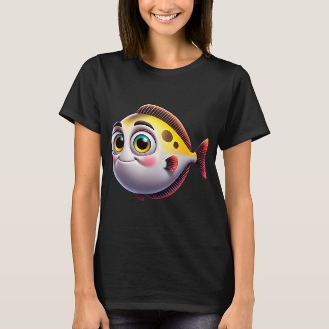 Camiseta Pez halibut adorable (Anverso)