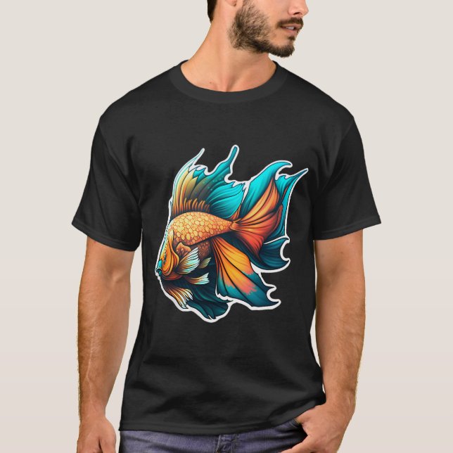 Camiseta Pez Hermoso Colorido (Anverso)