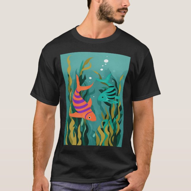 Camiseta Pez hermoso y colorido (Anverso)