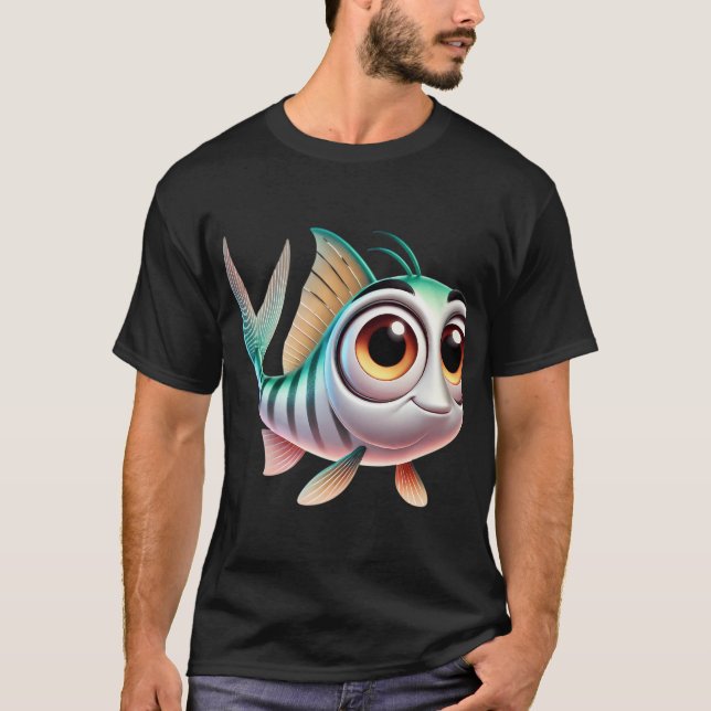 Camiseta Pez hueso adorable (Anverso)