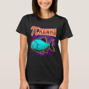 Camiseta Pez πRANHA Matemáticas Depredadoras Matemáticas