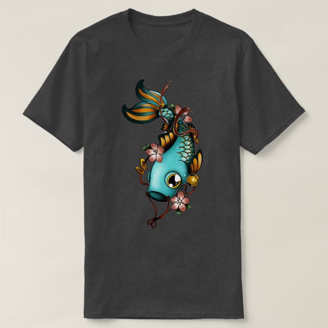Camiseta pez koi (Diseño del anverso)