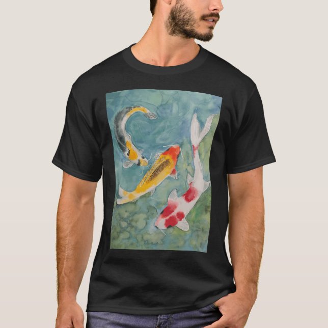Camiseta Pez Koi Acuarela (Anverso)