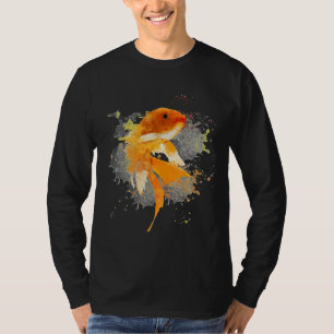 Camiseta Pez Koi Acuarela Carpa Japón Pez Dorado