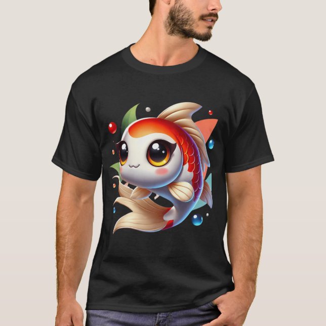 Camiseta Pez Koi Adorable (Anverso)