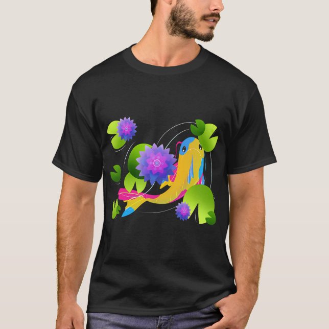 Camiseta Pez Koi [ Amarillo ] (Anverso)