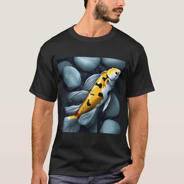 Camiseta Pez Koi Amarillo (Anverso)