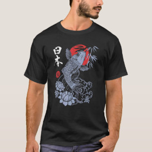 Camiseta Pez Koi Armonía Japón Buena Suerte