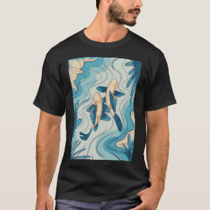 Camiseta Pez koi azul