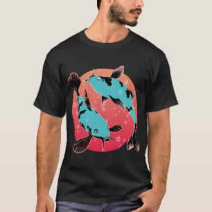 Camiseta Pez koi azul japonés