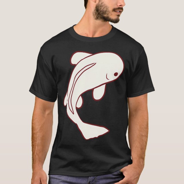 Camiseta Pez koi blanco (Anverso)