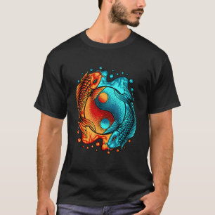 Camiseta Pez Koi Carp Nishikigoi Japonés Yin Yang Asiático 