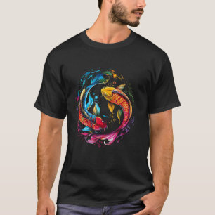 Camiseta Pez Koi Carpa Nishikigoi Japón Popart