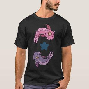 Camiseta Pez Koi Celestial Par Sol y Luna Piscis Arte
