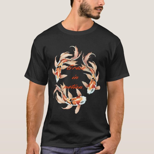 Camiseta Pez koi con dicho (Anverso)