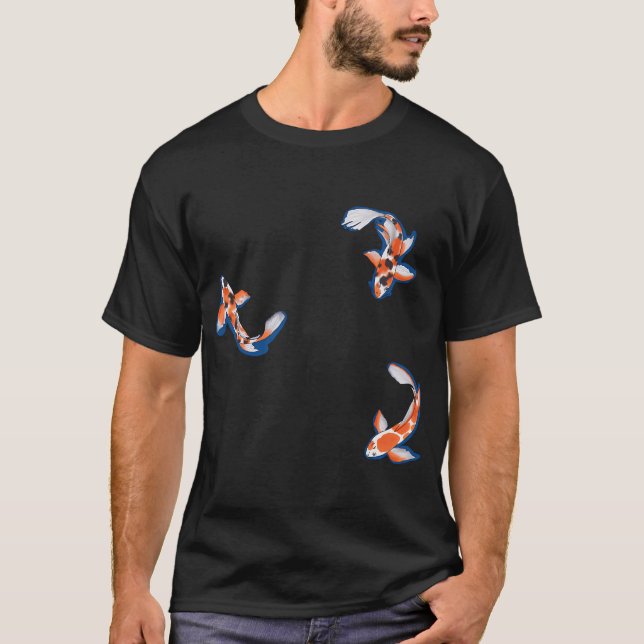 Camiseta Pez koi con sombra (Anverso)