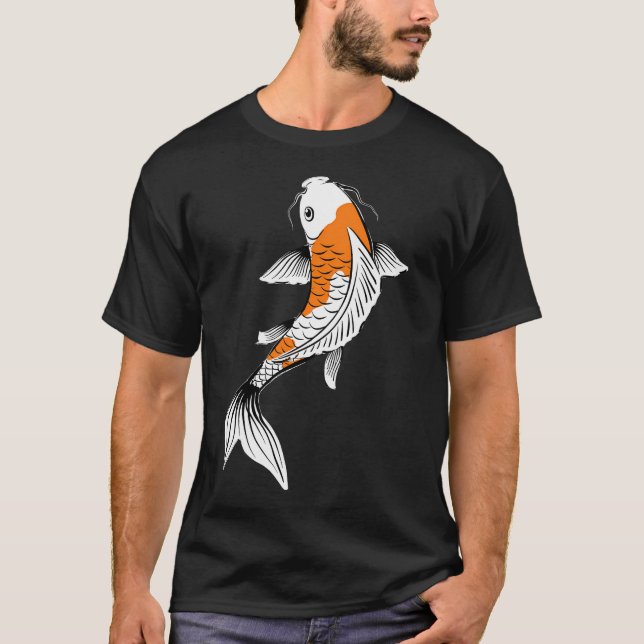 Camiseta Pez Koi Elegante (Anverso)