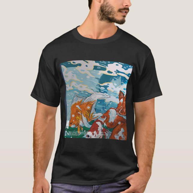 Camiseta Pez koi en acuario (Anverso)
