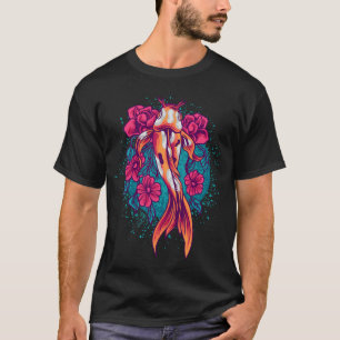 Camiseta Pez Koi Floral Elegancia