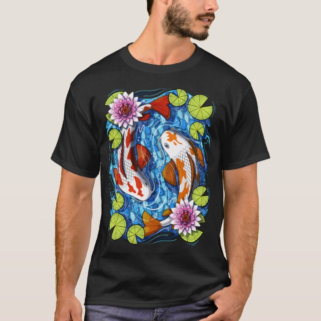 Camiseta Pez Koi Japonés (Anverso)