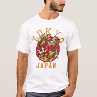 Camiseta Pez Koi Japonés Tokio